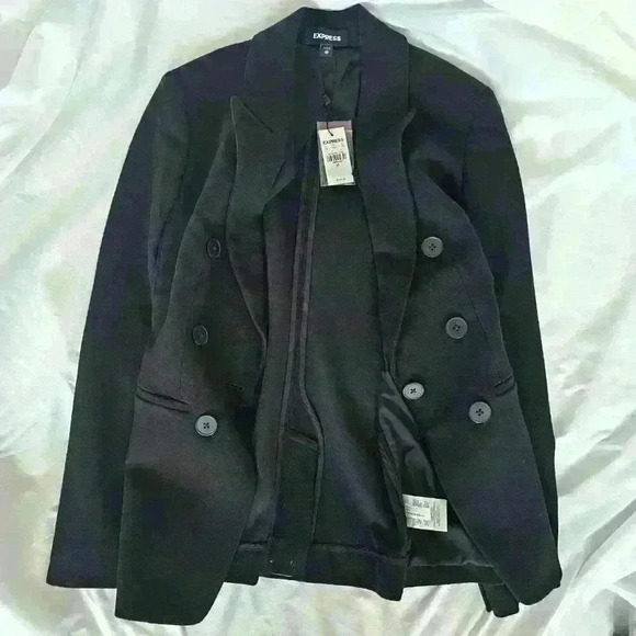 ๐ NWT ๐ Express Single Button Knit Blazer, Black, Size XS - Picture 6 of 10